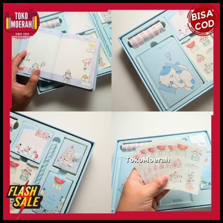 

TERMURAH PAKET JURNAL 7 IN 1 KUCING CUTE CAT ALAT TULIS LENGKAP BUKU DIARY COD !