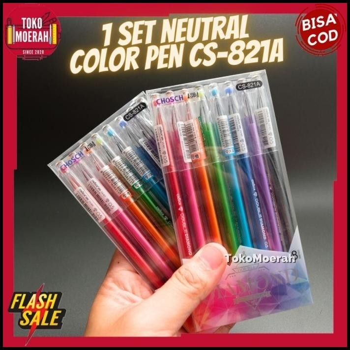 

BEST DEAL PAKET PEN WARNA 1 SET 8 WARNA SET NEUTRAL COLOR PEN CS-821A READY COD !!!!