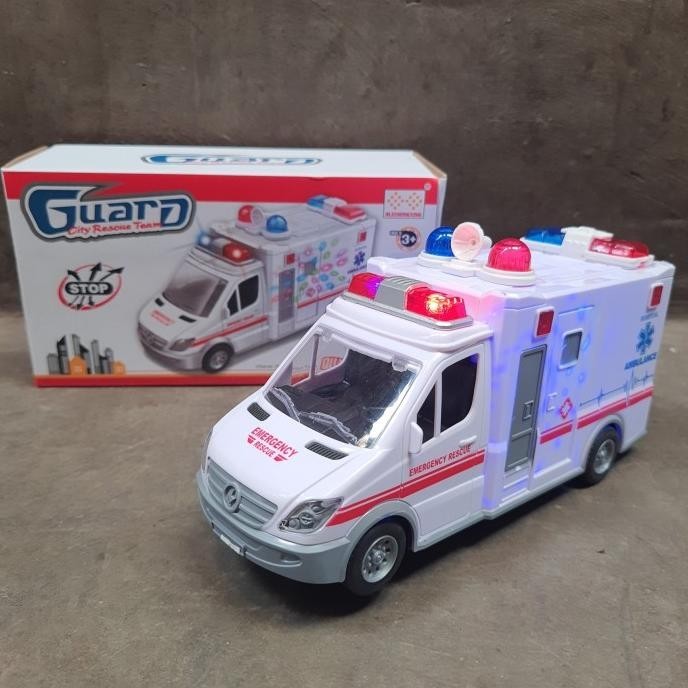 Mainan Mobil Ambulan Bunyi Hospital Ambulance