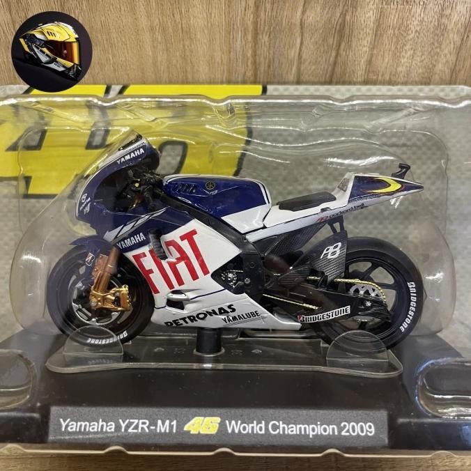 Diecast miniatur motoGP rossi M1 WC 2009 skala 1:18
