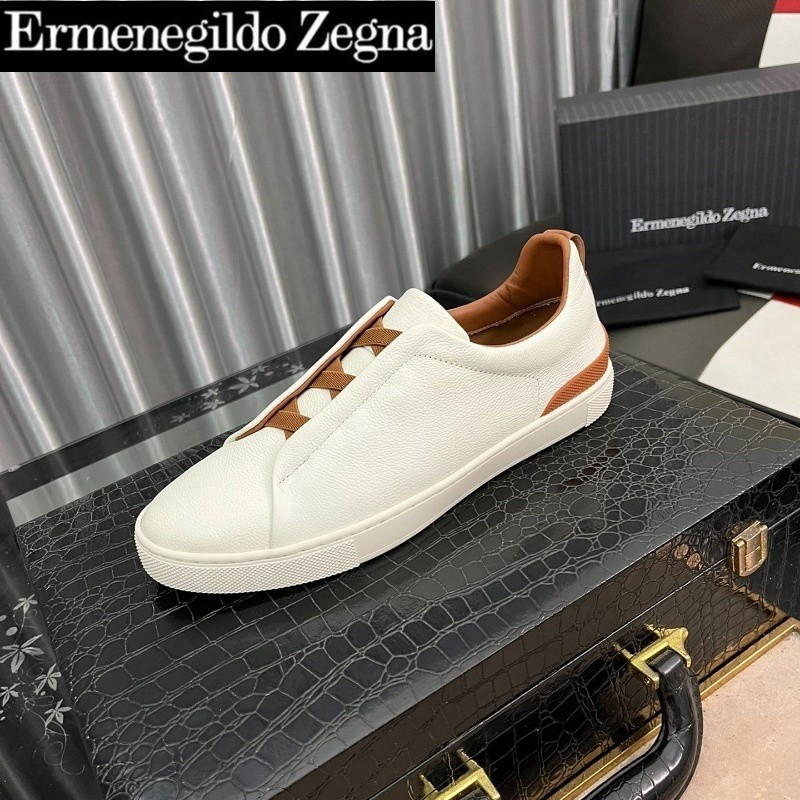 ERMENEGILDO ZEGNA Fashion Pria Sepatu Olahraga Kasual Sepatu untuk Pria Sepatu Flat Ringan Bernapas