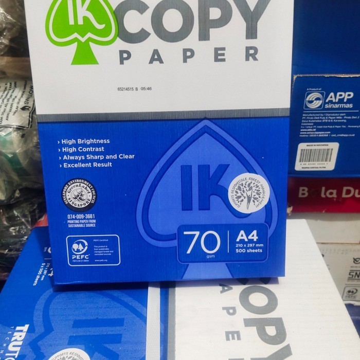 

Kertas Hvs A4 70Gr Copy Paper (1 Dus Isi 5 Rim)