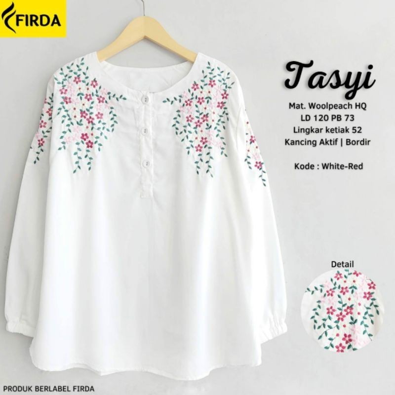 Tasyi Ld 120 Blouse Putih JUMBO by Firda