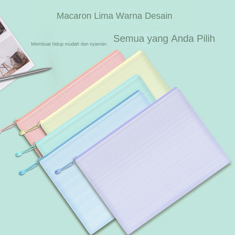 

Tas File Transparan Tas Kereta Kertas Uji Siswa Ritsleting