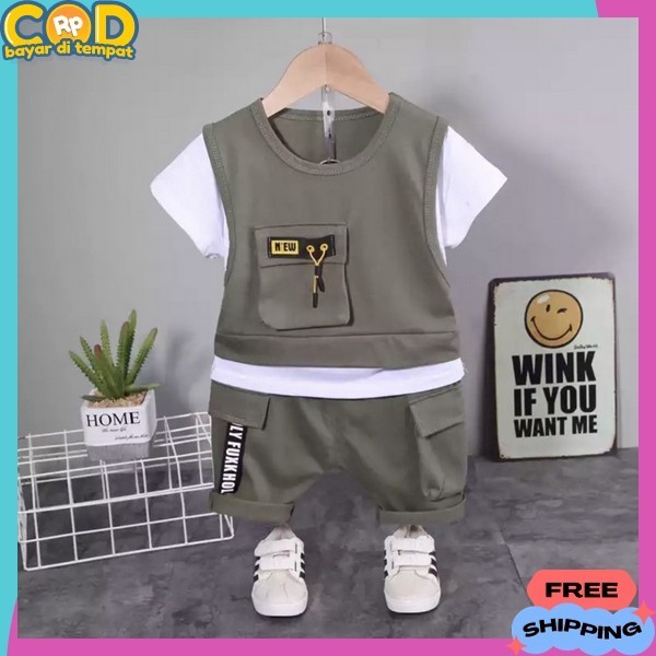 Celana Baju Kaos Anaj Cowok Baju Dan Celana Setelan Oneset Setlsn Baju Bocah Kecil Set Baju 1 Set Ka