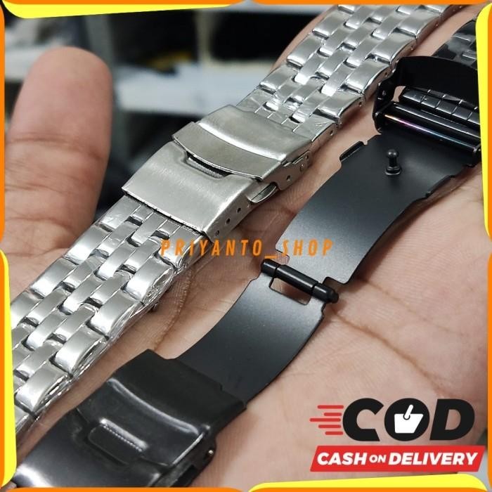 Strap Tali Jam Tangan Rantai Motif Stainless 20Mm 22Mm 24Mm