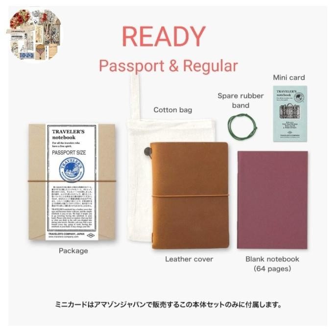 

Travelers notebook Midori, Traveler's Factory TRC ori Japan. Ready stock passport & regular. Traveler's notebook, journal