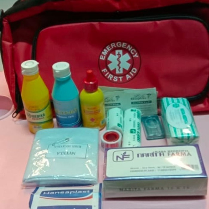 Tas Selempang P3K Lengkap Isi Obat / Tas Jinjing Lengkap Isi P3K