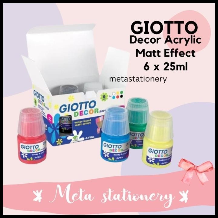 

HOT DEAL MATT ACRYLIC PAINT / CAT AKRILIK / ACRYLIC GIOTTO 25ML ISI 6PC (1SET)