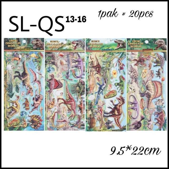 

HOT DEAL STICKER DINOSAURUS WORLD STIKER DINO 3D TIMBUL !!