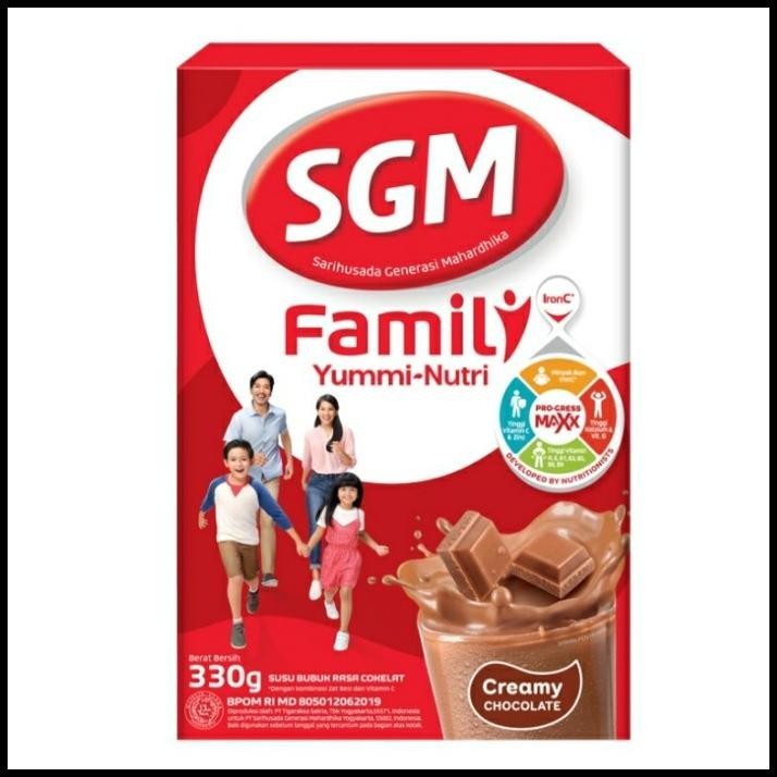 

DISKON SGM FAMILY YUMMI-NUTRI SUSU BUBUK CHOCOLATE BOX 330 G