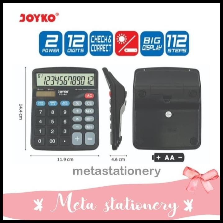 

BEST DEAL CALCULATOR / KALKULATOR JOYKO CC-8A / 12 DIGITS / CHECK CORRECT !!!!!!!