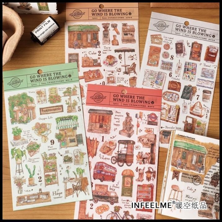 

TERBARU DECO STICKER SCRAPBOOK STIKER AESTHETIC RETRO JOURNAL WANDERLUST OLD !!!!!!!
