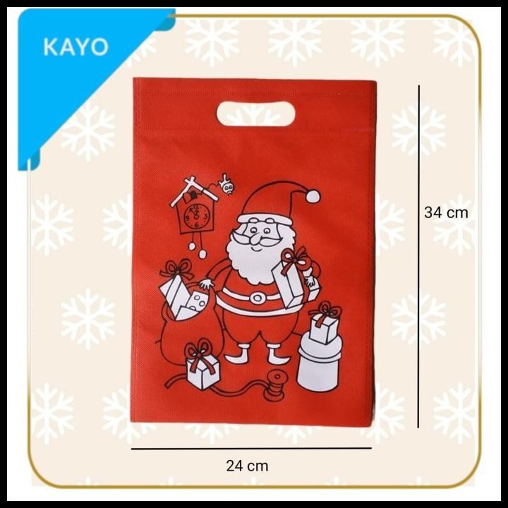 

GRATIS ONGKIR GOODIE BAG BINGKISAN NATAL, TAS KAIN TEBAL MOTIF SANTA PAPER BAG KAIN !!!!!!!