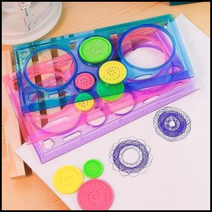 

GRATIS ONGKIR PENGGARIS BUNGA PUTAR AJAIB / SPIROGRAPH ATK MAINAN JADUL 90AN