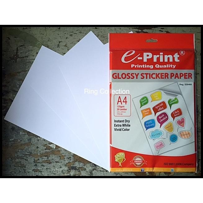 

HOT DEAL KERTAS STIKER GLOSSY A4 !!