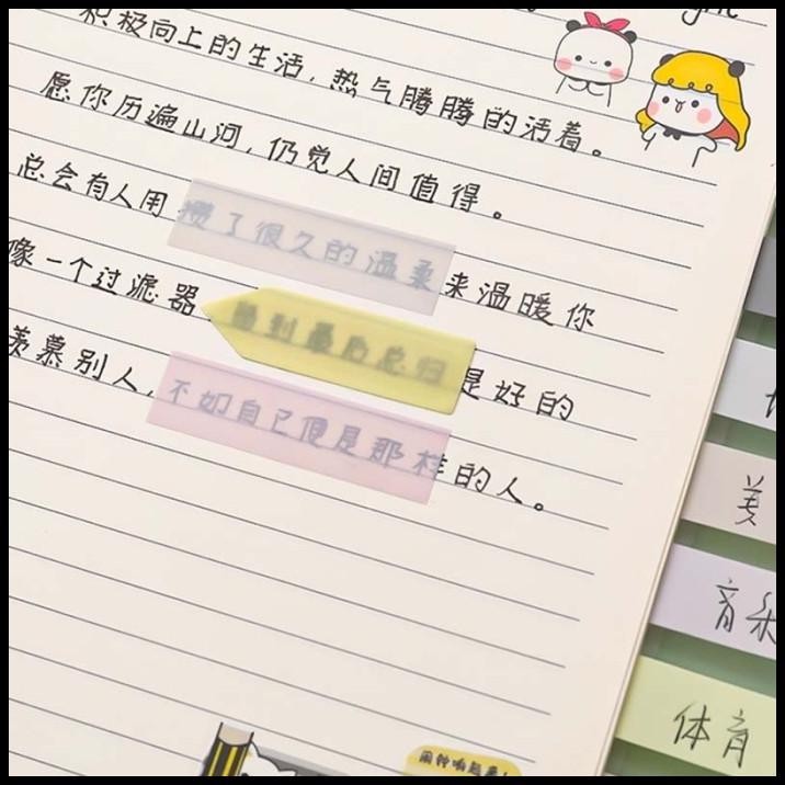 

TERBARU SIMPLE MINIMALIST PEMBATAS BUKU ANNOTATE BUKU STICKY MACARON AESTHETIC !