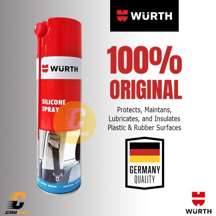 WURTH SILICONE SPRAY - PELUMAS KARET REM SILIKON ANTI KARAT 500 ML