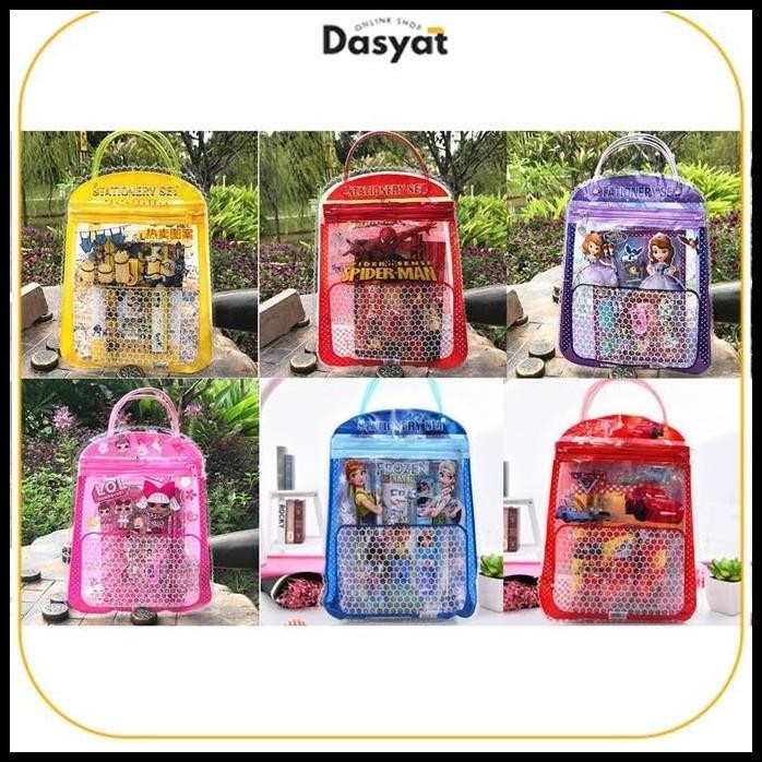 

BEST DEAL STATIONERY SET 6 IN 1 FREE BAG ALAT TULIS ANAK SEKOLAH BUKU PULPEN PEN !!!