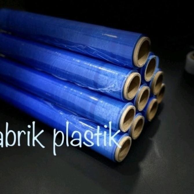 plastik wrapping, Scretch Film 50x150 meter - Biru eksklusif