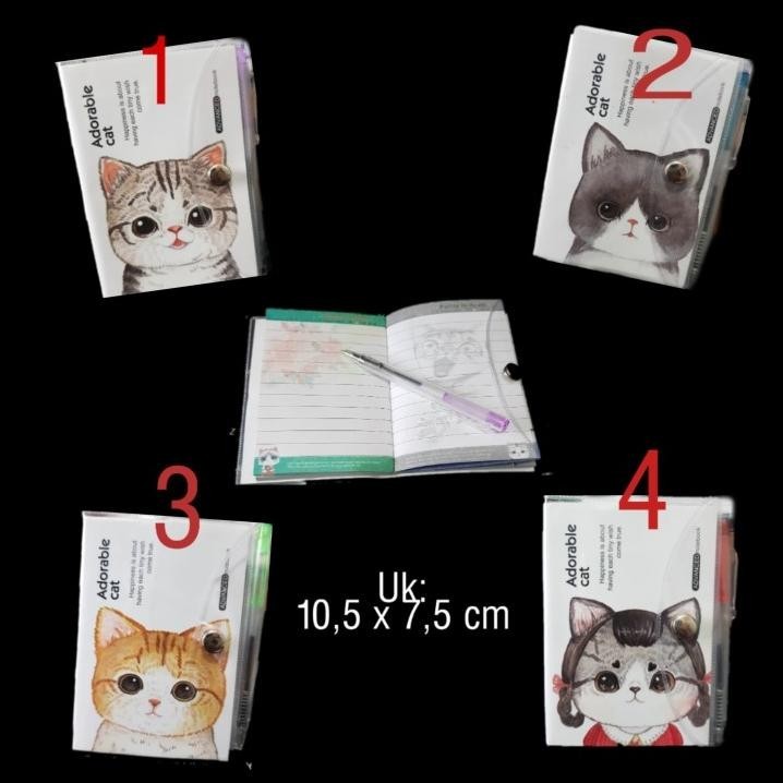 

BEST DEAL NOTES KANCING A7 ADORABLE CAT 10,5CM X 7,5CM FREE PULPEN !!!!!
