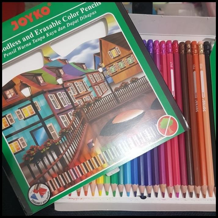 

TERMURAH PENSIL WARNA 24 WARNA BISA DI HAPUS JOYKO CP-115 ERASABLE !