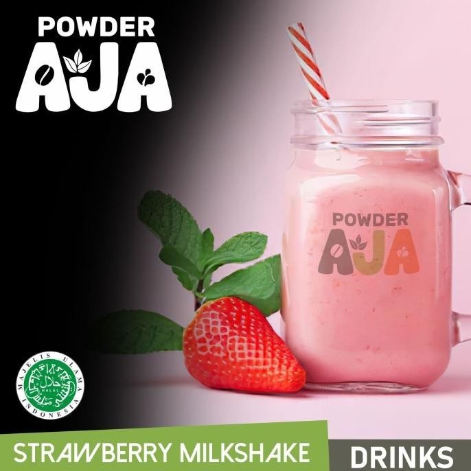 

READY STOCK POWDER AJA - 1KG POWDER DRINK RASA STRAWBERRY MILKSHAKE !!!!!