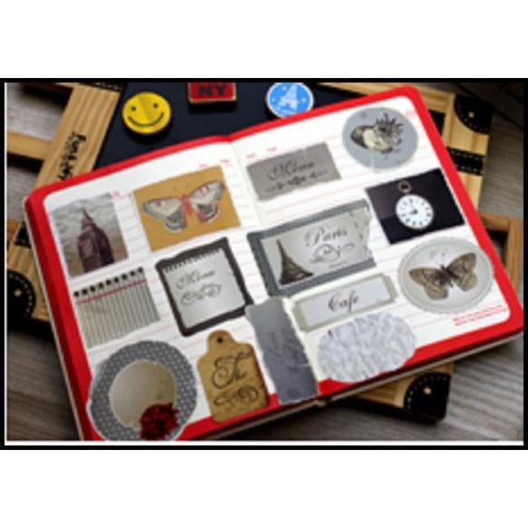 

BEST DEAL STIKER VINTAGE PARIS EIFEL OLD FASHION STICKERS 20 PCS 12-309 !!!!