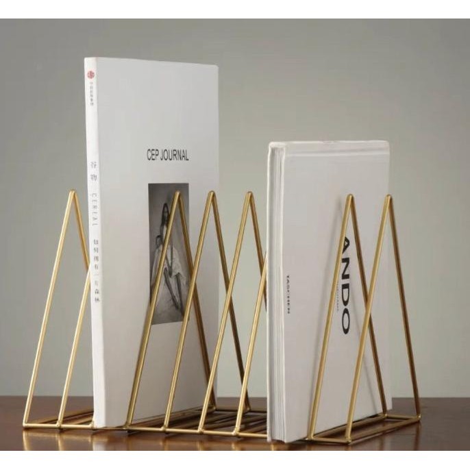 

Organizer Buku Meja - Bookstand - Book Stopper Metal Nordic Kualitas Premium