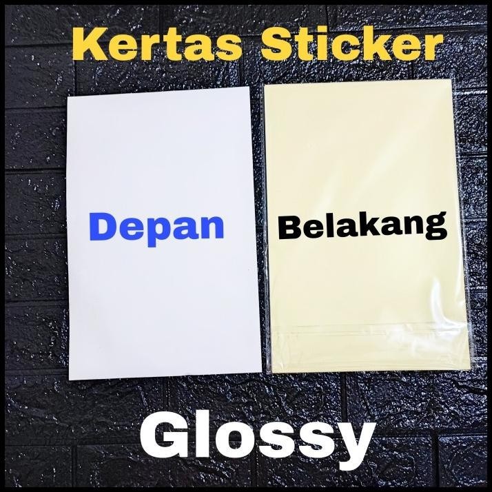 

TERMURAH GLOSSY PHOTO STICKER PAPER - KERTAS STIKER GLOSSY - ISI 10 LEMBAR !