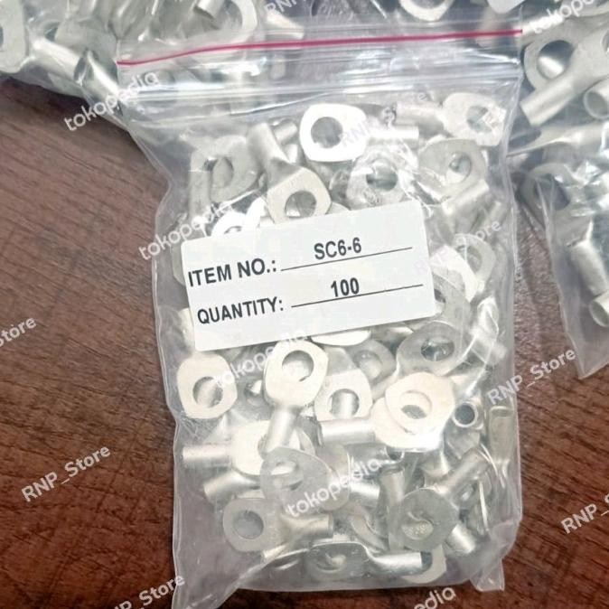 

Skun Kabel 6Mm Sc 6-6Mm Lubang Baut 6Mm Per Pack 100 Pcs Kualitas Premium