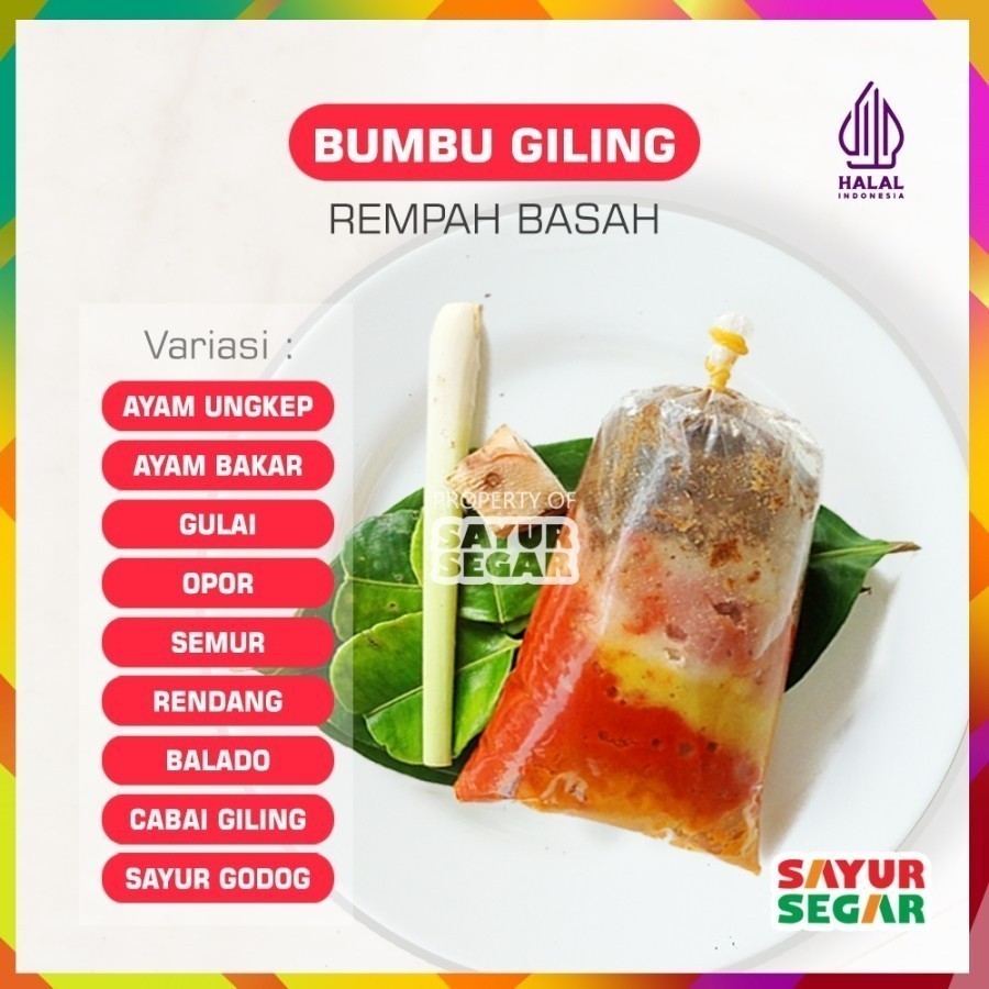 

Paket Bumbu Giling Ayam Ungkep 1 Pack Siap Masak