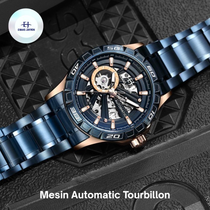 Hot Sale Jam Tangan Evans Jayden Automatic Original Tourbillon Sapphire