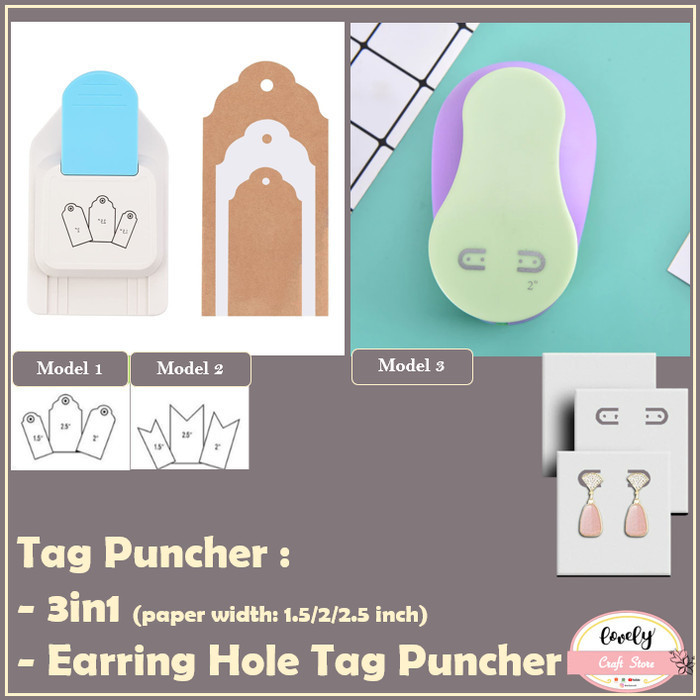 

Hang Tag, Gift Tag, Hang Tag Puncher 3In1 Label, Pembolong Kertas