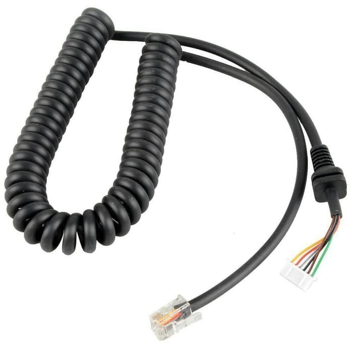 Kabel Mic Rig Yaesu 6 Pin Rj12 / Kabel Spiral Original Mic Yaesu /Rj12