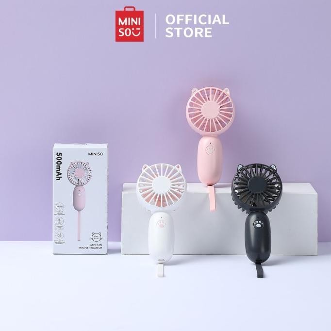 MINISO Mini Fan Kipas Angin Portable Listrik Tangan Genggam Pegang