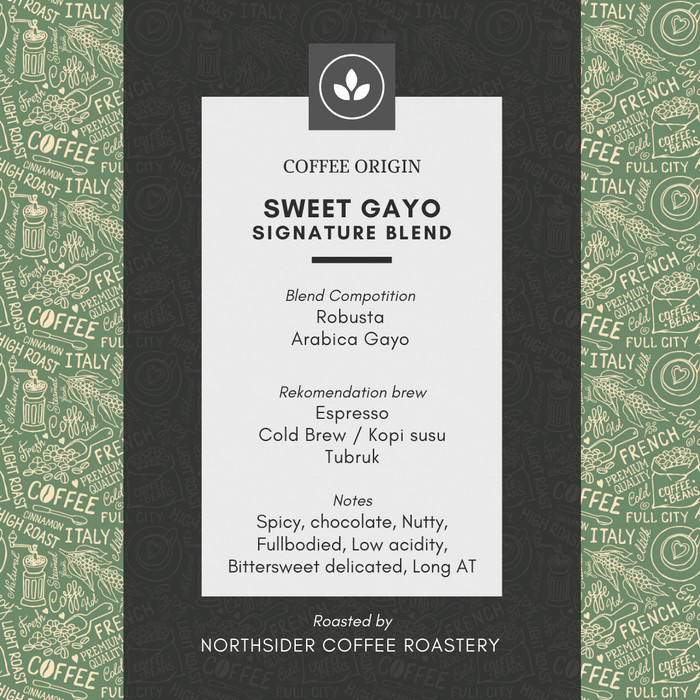 

Northsider Kopi Arabika Robusta Blend Sweet Gayo 1Kg - Biji Kopi