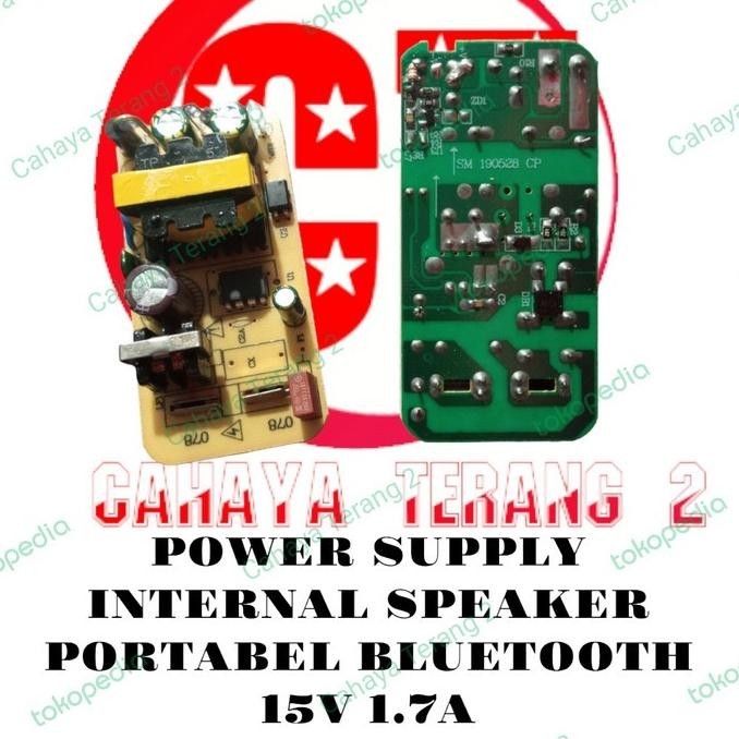 terbaru power supply speaker portabel bluetooth 15v 1.7a modul speaker