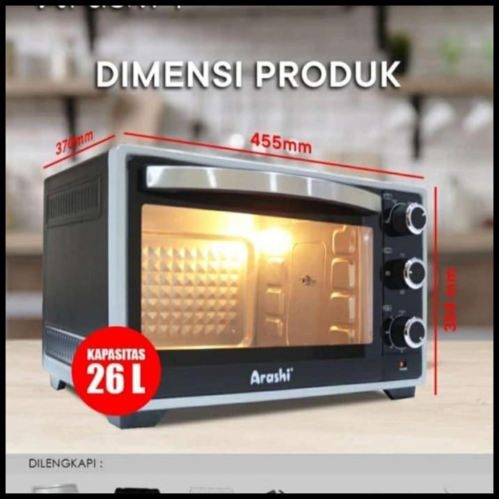OVEN LISTRIK MURAH 26 LITER OVEN ARASHI M26B KOMPOR OVEN ARASHI M26B