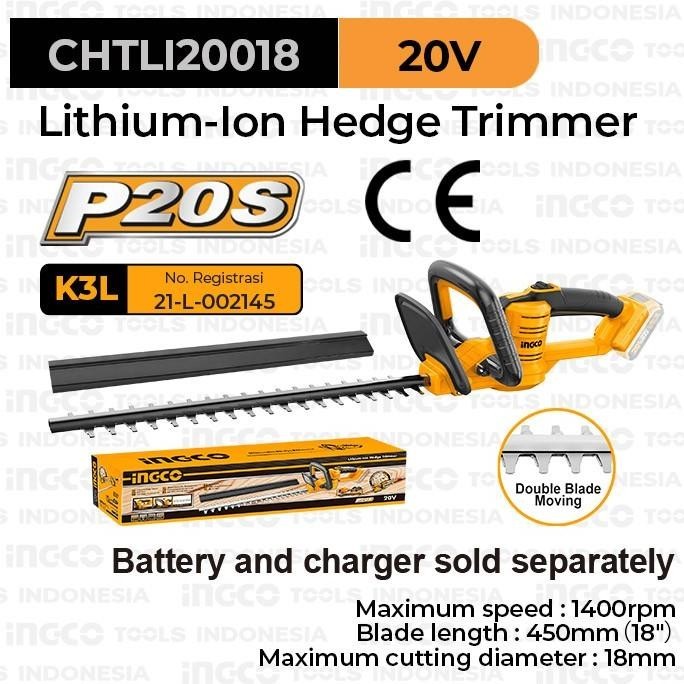 P20S Hedge Trimmer (18") INGCO CHTLI20018 Mesin Pangkas Potong Dahan