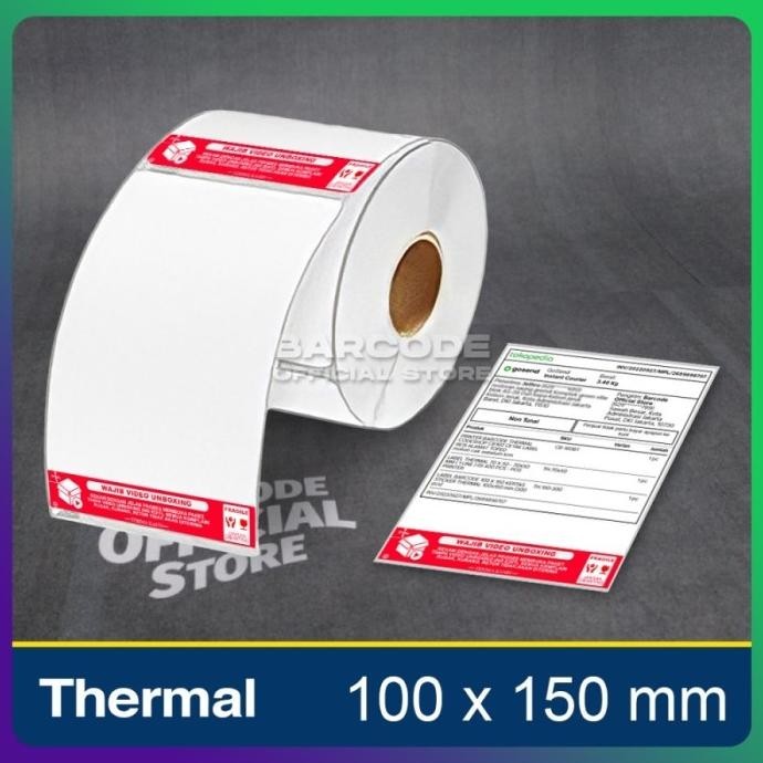 

Label Unboxing Termal 100 X 150 / 100X150 Mm Isi 500 Pcs (1Slop)