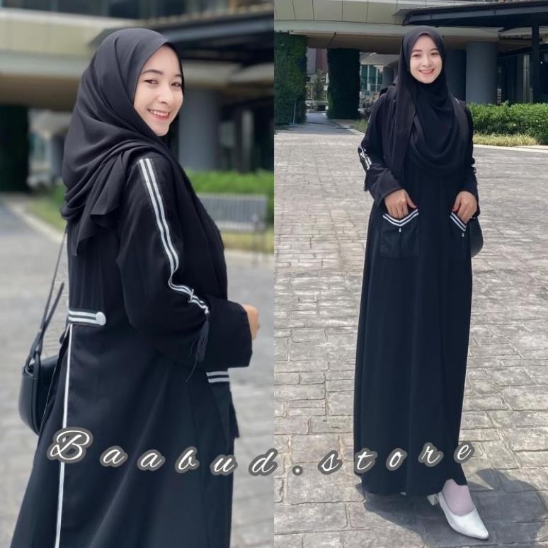 Gamis Abaya Remaja Hitam Jetblack Valia Remaja Murah Jumbo Gamis Abaya Remaja