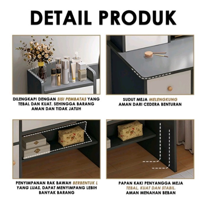 

Meja Rias Minimalis Modern Serbaguna Kokoh