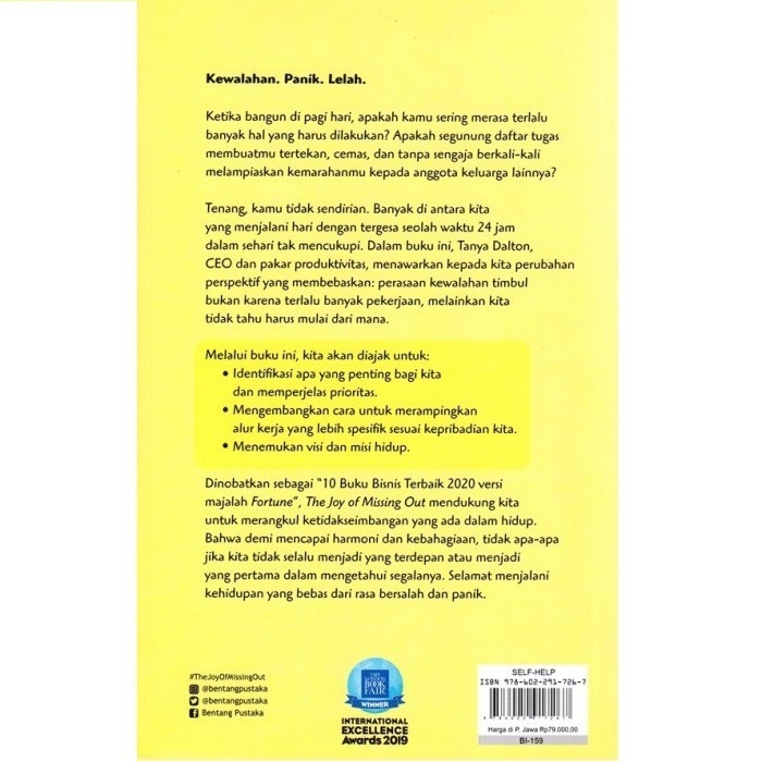 

Buku The Joy Of Missing Out - Tanya Dalton