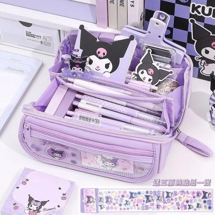 

Sanrio Tempat Pensil Cinnamoroll Baru Anime My Melody Kuromi Penyimpan