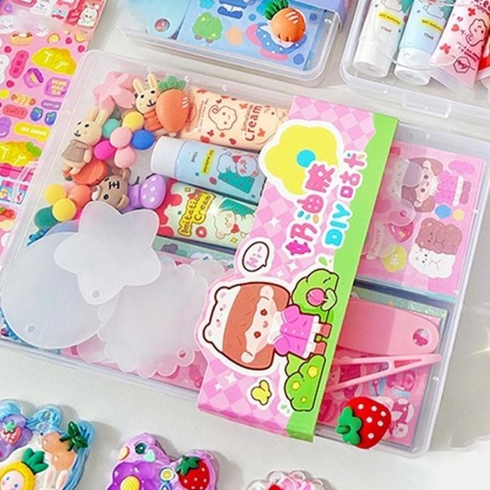 

Kotak Indah Kartun Cream Gum Stiker Bahan Kartu Guka Set Stiker Kartun