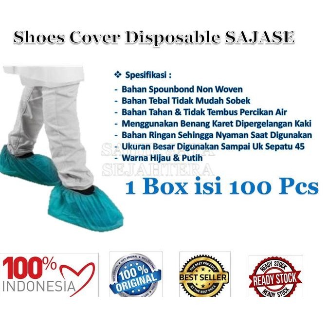 100 Pcs / Box Shoes Cover Medis Cover Shoes Medis Alas Sepatu Medis Acanthashop