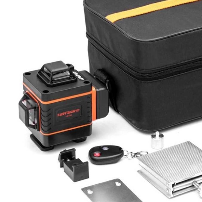 Laser 16 Line 4D Leveling Meteran Remot Sinar Hijau Waterpass Taffware