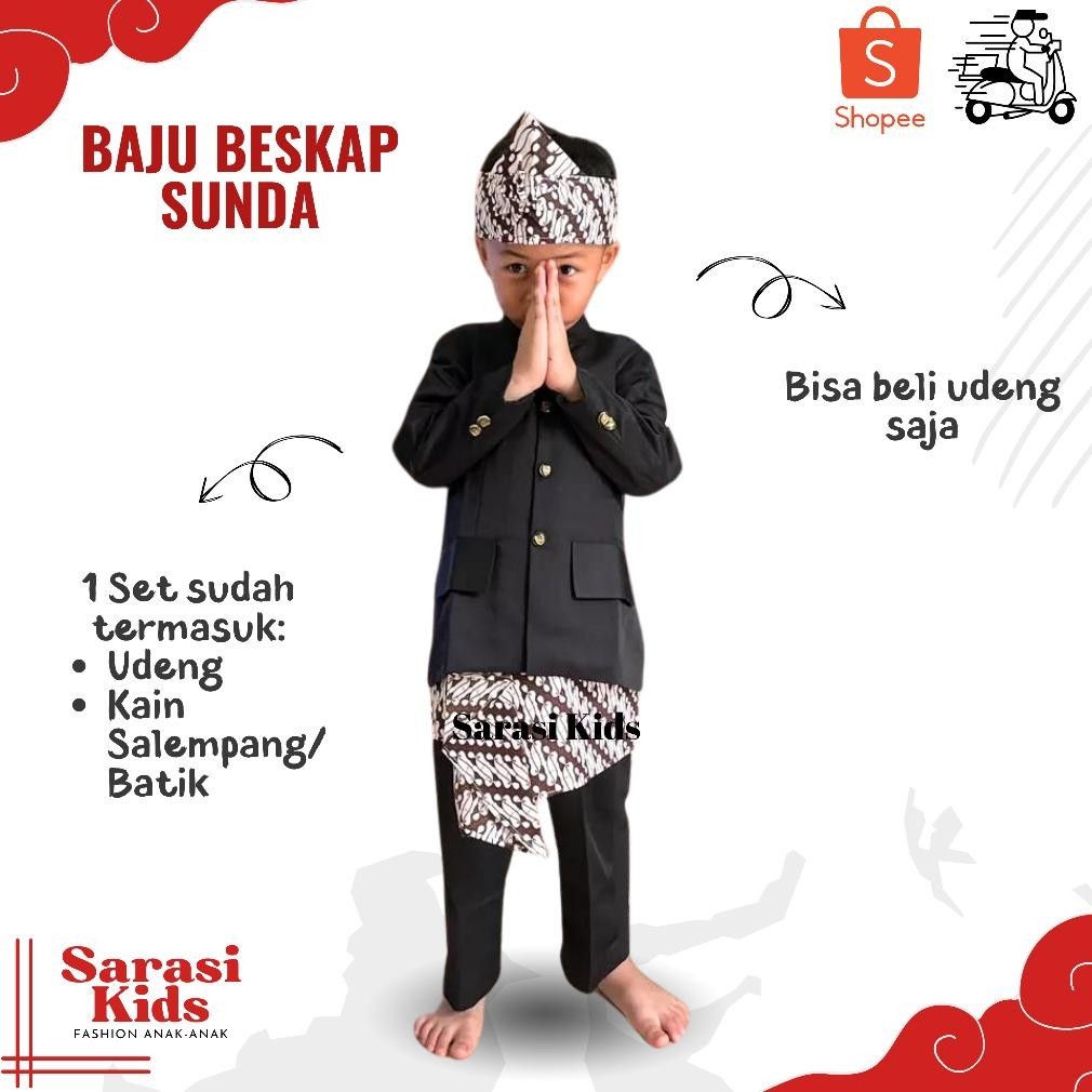 XCV Baju adat sunda anak laki laki baju adat jawa anak  laki beskap betawi  beskap anak sunda baju j