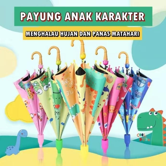 Payung Anak Laki Laki Perempuan Karakter Lipat Kuping ST0010